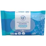 Papier toilette humide sensitive, U (x 50)