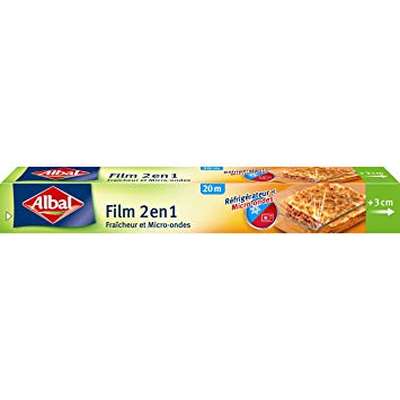 Film alimentaire 2 en 1 micro onde et fraicheur, Albal (20 m)