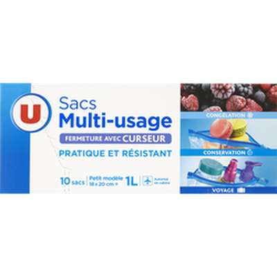 Sacs multi-usage avec curseur petit modèle, U (x 10)