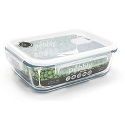 Boîte de conservation rectangulaire en verre borosilicate 850 ml, Pebbly
