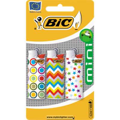 Briquets mini-décor J25, Bic (x 3)