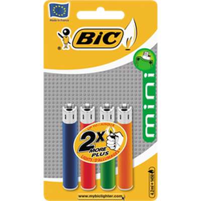 Briquets Mini-standard J25 sous blister, Bic (x 4)