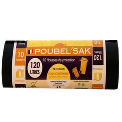 Sac Poubelle Noir, Poubelle Sak (10 x 120 L)