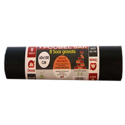 Sacs poubelles Gravat noir, Poubel'sak (8 x 100 L)