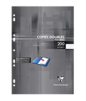 Feuilles doubles perforées grands carreaux, Clairefontaine (21 x 29,7 cm, x 200 pages)