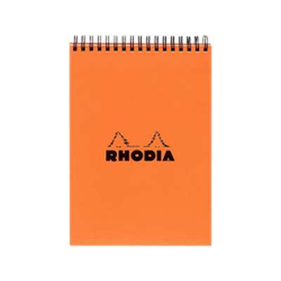 Bloc-notes petits carreaux reliure intégrale, Rhodia (format A5, 14,8 x 21 cm, 160 pages)
