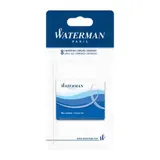 Cartouche d'encre longue bleue effaçable, Waterman (x 8)