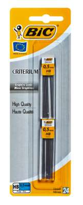 Étui de 12 mines critérium, BIC (0,5 mm HB, x 2 étuis)