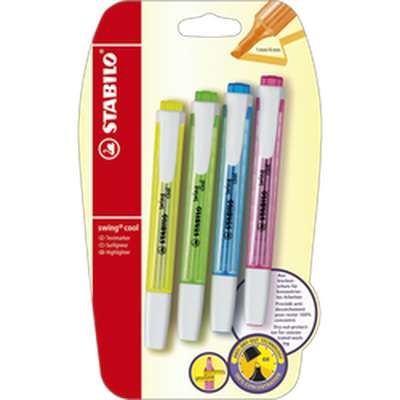 Surligneur Swing Cool, Stabilo (x 4)