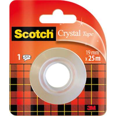 Ruban adhésif Crystal transparent, Scotch (25 m x 19 mm)