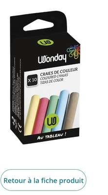 Craie de couleur x10, Wonday
