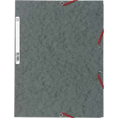 Chemise à élastique 3 rabats 24 x 32 cm gris, ExtraCompta (x 1)