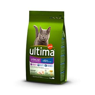 Croquettes pour chat stérilisé au poulet + de 10 ans, Ultima (1,5 kg)