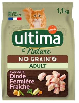 Croquettes pour chat à la dinde no grain nature, Ultima (1,1kg)