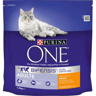 Croquettes pour chat adulte au poulet, Purina One (1.5 kg)