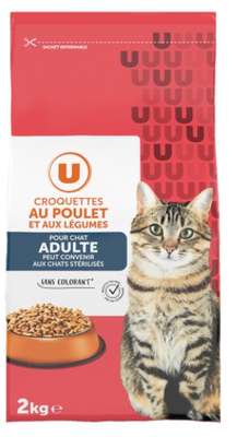 Croquettes au poulet & aux légumes pour chat, U (2 kg)