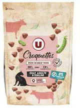 Croquettes sans céréales riche en bœuf frais pour chat adulte stérilisé,  U (1,5 kg)