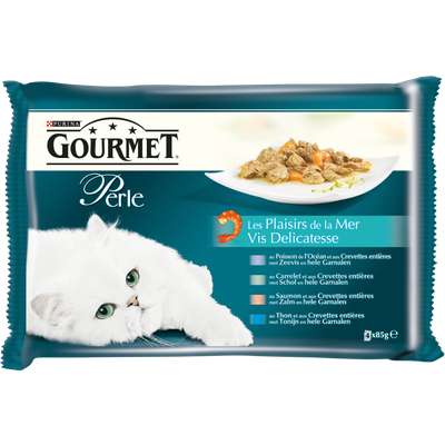 Gourmet Perle Les Plaisirs de la Mer, Purina (4 x 85 g)