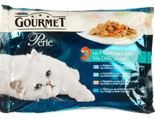 Gourmet Perle Les Duos de la mer pour chats adultes, Purina (4 x 85 g)