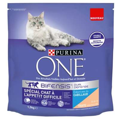 Spécial chat appétit difficile cabillaud truite, Purina One (1,5 kg)