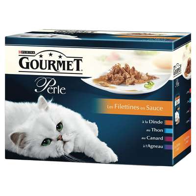 Filettines en sauce, Gourmet Perle Purina (12 x 85 g)