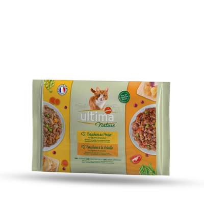Pâtée pour chat poulet & volaille, Ultima (4 x 85 g)
