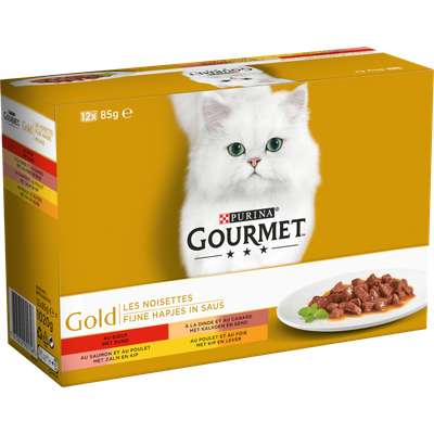Les noisettes en sauce Gourmet Gold, Purina (12 x 85 g)