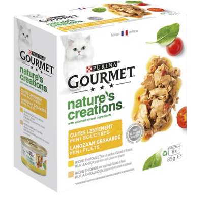 Gourmet  nature's création volaille sachet, Purina (8 x 85 g)