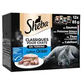 Pâtée pour chat terrines Océan, Sheba (12 x 85 g)