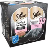 Barquettes pour chat perfect Portions au saumon en terrine, Sheba  (3 x 37 g)
