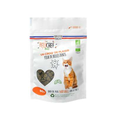 Friandise chat hygiène buco dentaire BIO, Felichef (80 g)