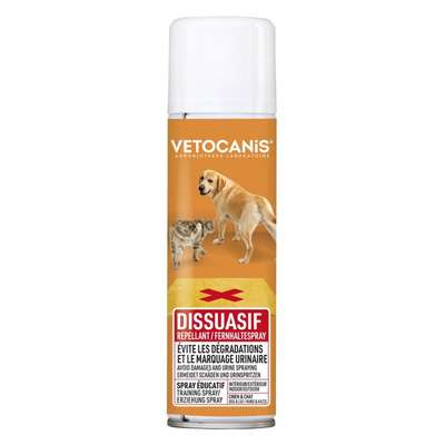 Spray éducatif et dissuasif pour chien et chat, Vetocanis  (250 ml)