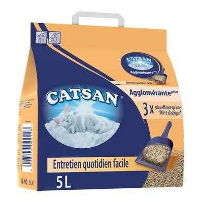 Litière agglomérante plus, Catsan (5 L)