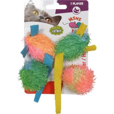 Jouet souris et balles colorées pour chat, Aimé (x 4)
