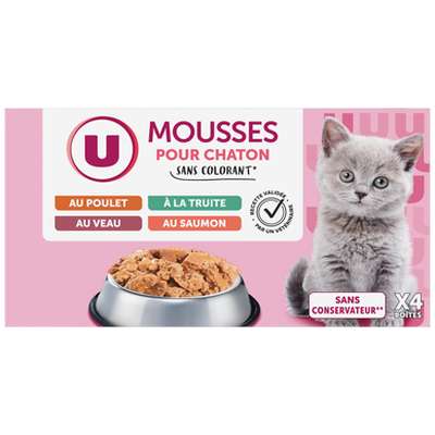 Mousse Tendre Chaton, U (4 x 85 g)
