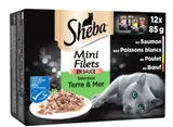 Sachet fraîcheur pour chat sélection Terre et Mer, Sheba (12 x 85 g)