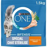 Croquettes pour chat stérilisé au poulet et blé, Purina One (1,5 kg)