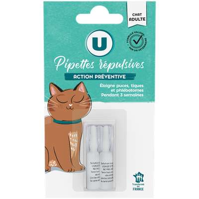 Pipettes répulsives pour chat, U (x 2)