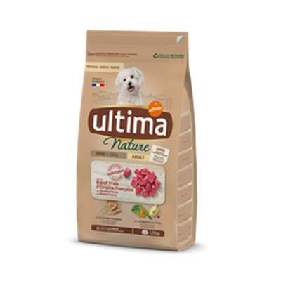 Croquettes chien mini boeuf, Ultima Nature (1,25 kg)