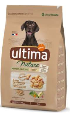 Croquettes pour chiens médium-maxi au poulet, Ultima Nature (3 kg)