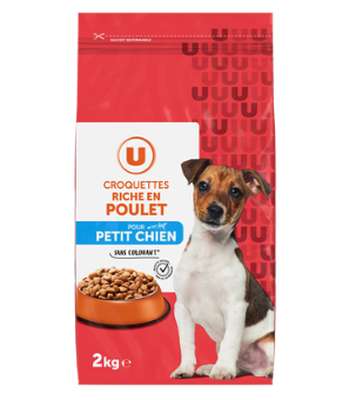 Croquettes riches en poulet pour petit chien, U (2 kg)