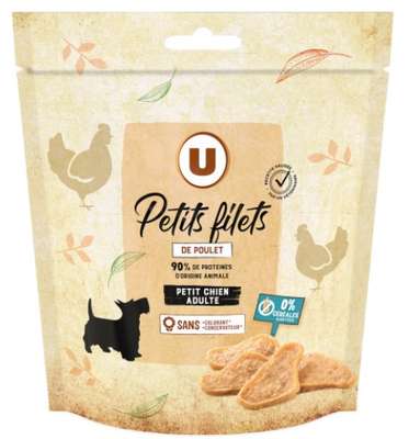 Mini filet de poulet pour petit chien, U (60 g)