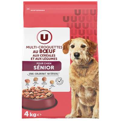 Multicroquettes au boeuf pour chien sénior, U (4 kg)