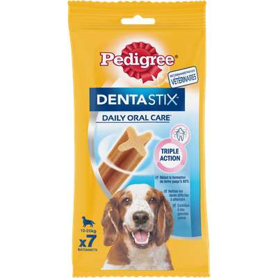 Friandise Dentastix pour chien moyens et grands, Pedigree (x 7, 180 g)
