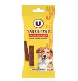 Tablettes pour chien riches en bœuf, U (x 10)