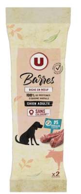 Barres haute nutrition riche en viandes pour chien , U (2 x 20 g)