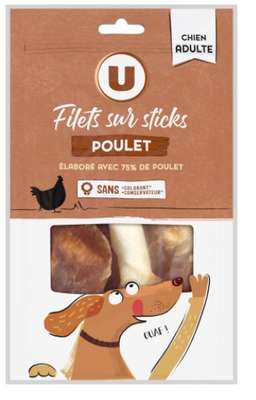 Filet de poulet pour chien sur stick, U (80 g)