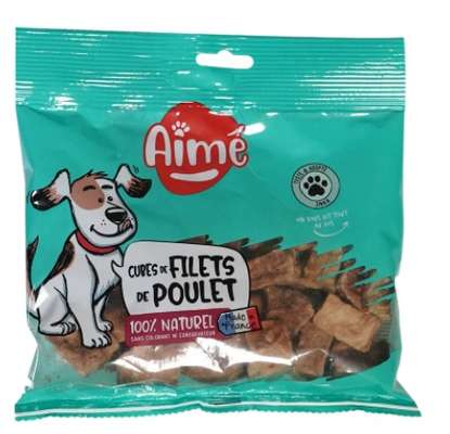 Cubes de filets poulet chien, Aimé (150 ml)