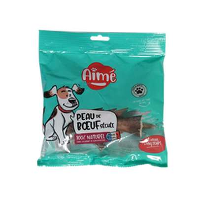 Peau de bœuf séché pour chien X4, Aimé
