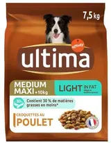 Croquettes chien médium maxi light, Ultima (7,5 kg)
